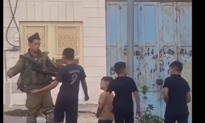 IDF soldiers dancing with Palestinian kids