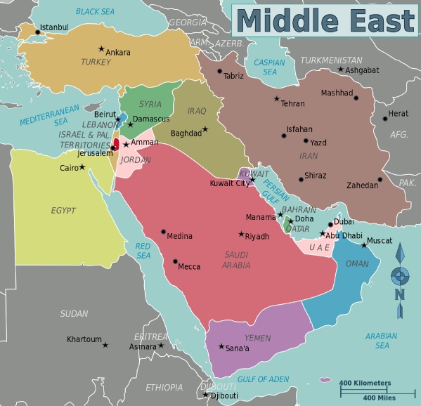 Map of the Middle East