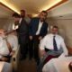 Hamas leaders on a private jet. Credit: Uzair Khattak’s FB page.