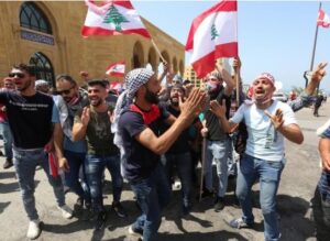 Lebanese hezbollah supporters. Credit: Arab news FB page.